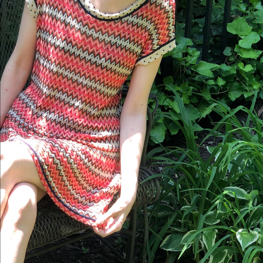 Missoni Mare Chevron Knit Drawstring Dress